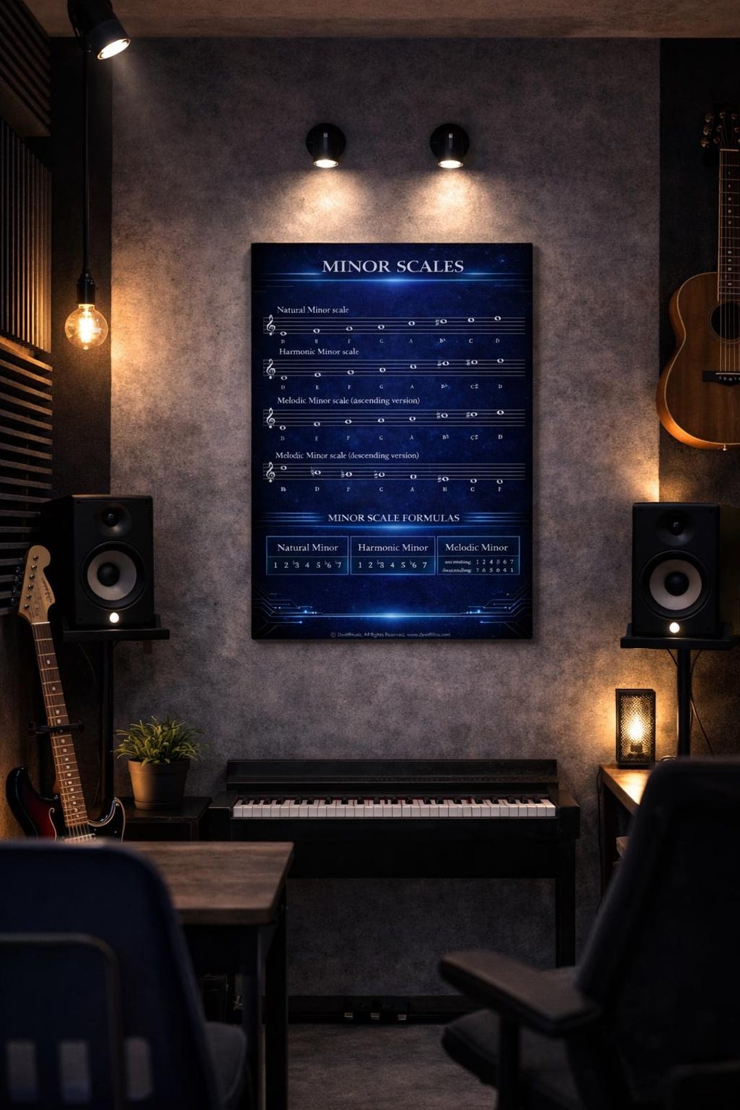 Minor Scales Music Theory Poster | Matte Vertical Poster - Etsy UK