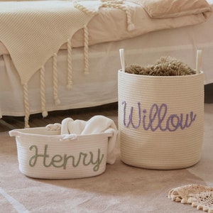 Custom Storage Basket, Pet Toy Basket, Baby Shower Gifts, Nursery Decor, Gifts for Baby, 2024 Holiday Gift