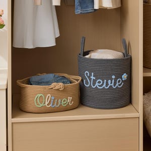 Personalized Basket · Custom Pet Storage Basket · Home Decor · Toy Baskets · Dorm Organizer · Nursery Gifts · Back to School