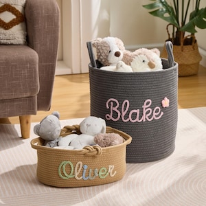 Personalized Basket · Custom Pet Storage Basket · Home Decor · Toy Baskets · Dorm Organizer · Nursery Gifts · Back to School
