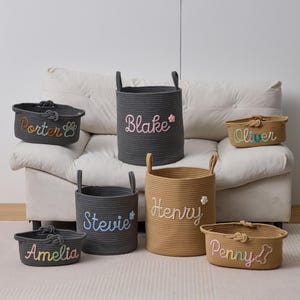 Personalized Basket · Custom Pet Storage Basket · Home Decor · Toy Baskets · Dorm Organizer · Nursery Gifts · Back to School