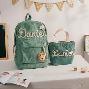 Ensemble sac à dos et sac à main personnalisés · Cadeaux de rentrée scolaire · Premier jour d'école · Cadeau personnalisé pour enfants et tout-petits · Sacs de garderie