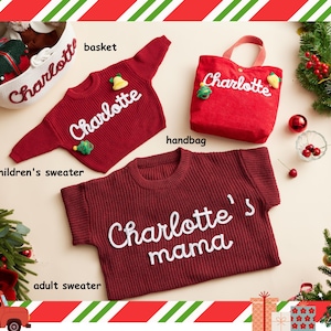 Trui met gepersonaliseerde babynaam, cadeau op maat, verjaardagscadeau voor een baby, kraamcadeau, geborduurde trui, trui met naam, trui voor peuters afbeelding 17