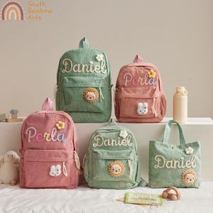 Custom Small Backpack and Handbag Set · Back to School Gifts · First Day of School · Personlizaed Gift for Kids and Toddlers · Daycare Bags