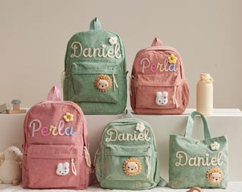 Custom Small Backpack and Handbag Set · Back to School Gifts · First Day of School · Personlizaed Gift for Kids and Toddlers · Daycare Bags