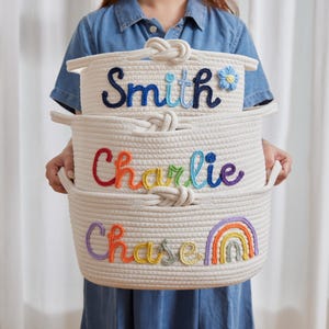 Custom Gift Basket, Personalized Toy Basket, Room Decorative Storage Basket Baby Shower Gifts, Nursery Gifts, Hamper