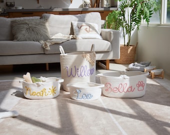 Cesta de lavandería personalizada · Cesta de almacenamiento · Cestas de juguetes con nombre personalizado · Regalos para la guardería · Organizador de dormitorio