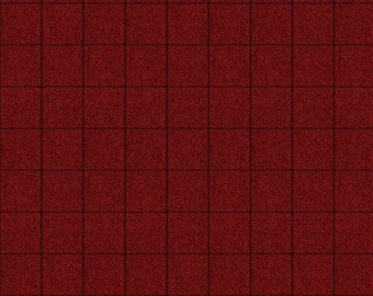 Tweed Window Pane - Dark Red