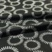 Black & White Circle Cotton Fabric – Modern Sunburst Print – Quilting Cotton by the Yard