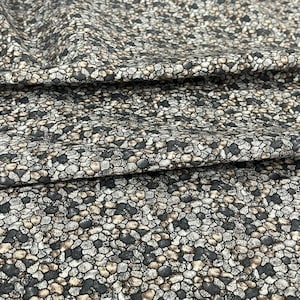 Pebble Rock Texture – Realistic Gravel Stone Print – Quilting Cotton by the Yard