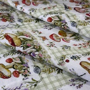 Woodland Mushroom Bird & Dragonfly Patch - Intriguing Mushrooms