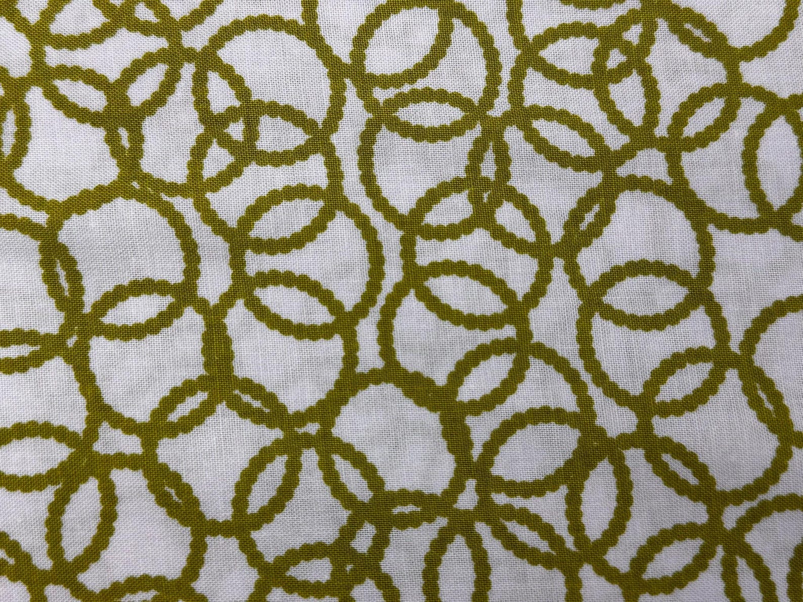 Olive Interlocking Ring Cotton Print - Etsy