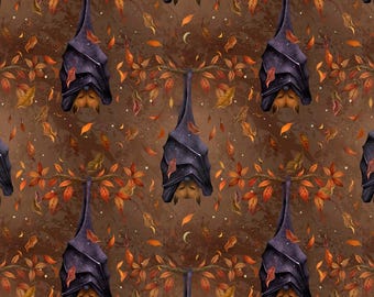 Harvest Haunt Hangin Bat Brown Fabric
