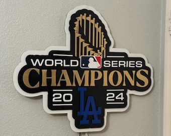 Los Angeles Dodgers World Series Champions made with wood World Series 2024