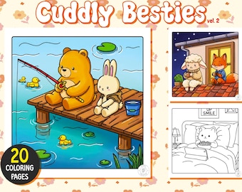 Cuddly Besties / Libro para colorear tierno y acogedor para adultos y adolescentes (Parte 2)