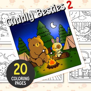 Kuscheltier Besties | Niedliches und gemütliches Malbuch | Teil 2