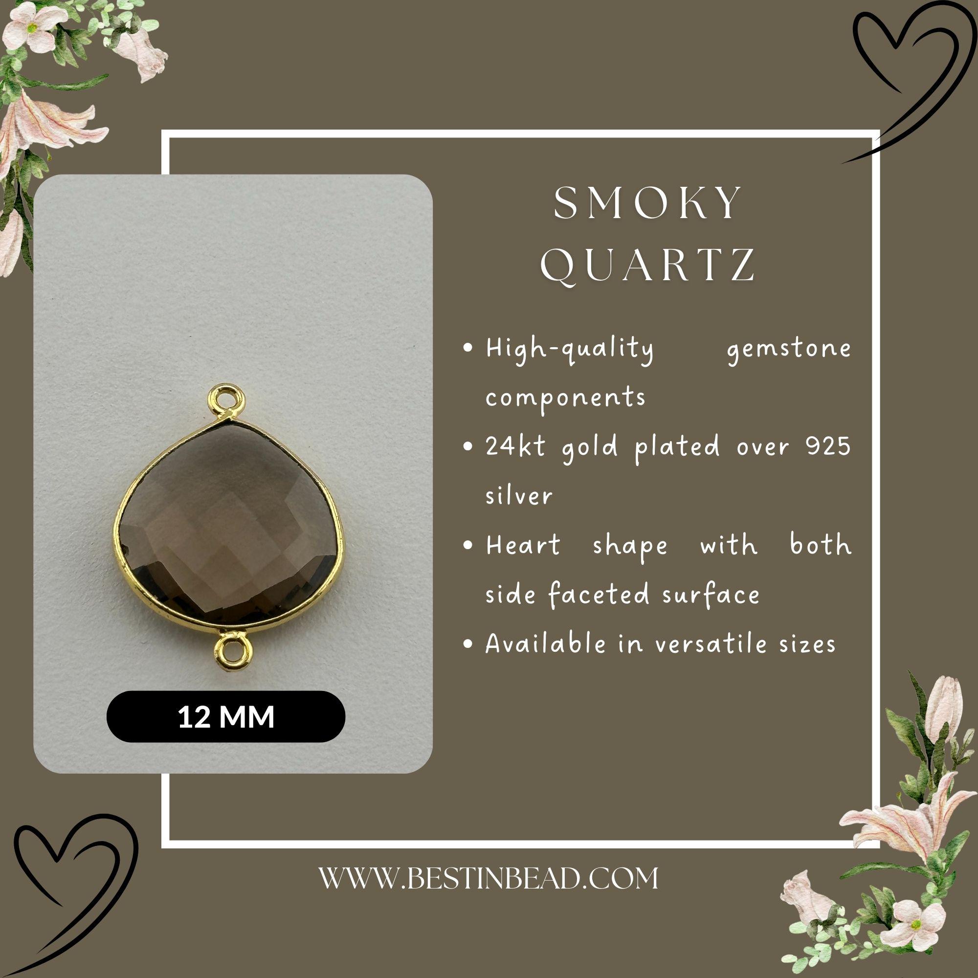 アクセサリー MHT smoky quartz Heart pendant top Heart Shape Smoky Quartz Pendant,925 Silver Handmade Pendant