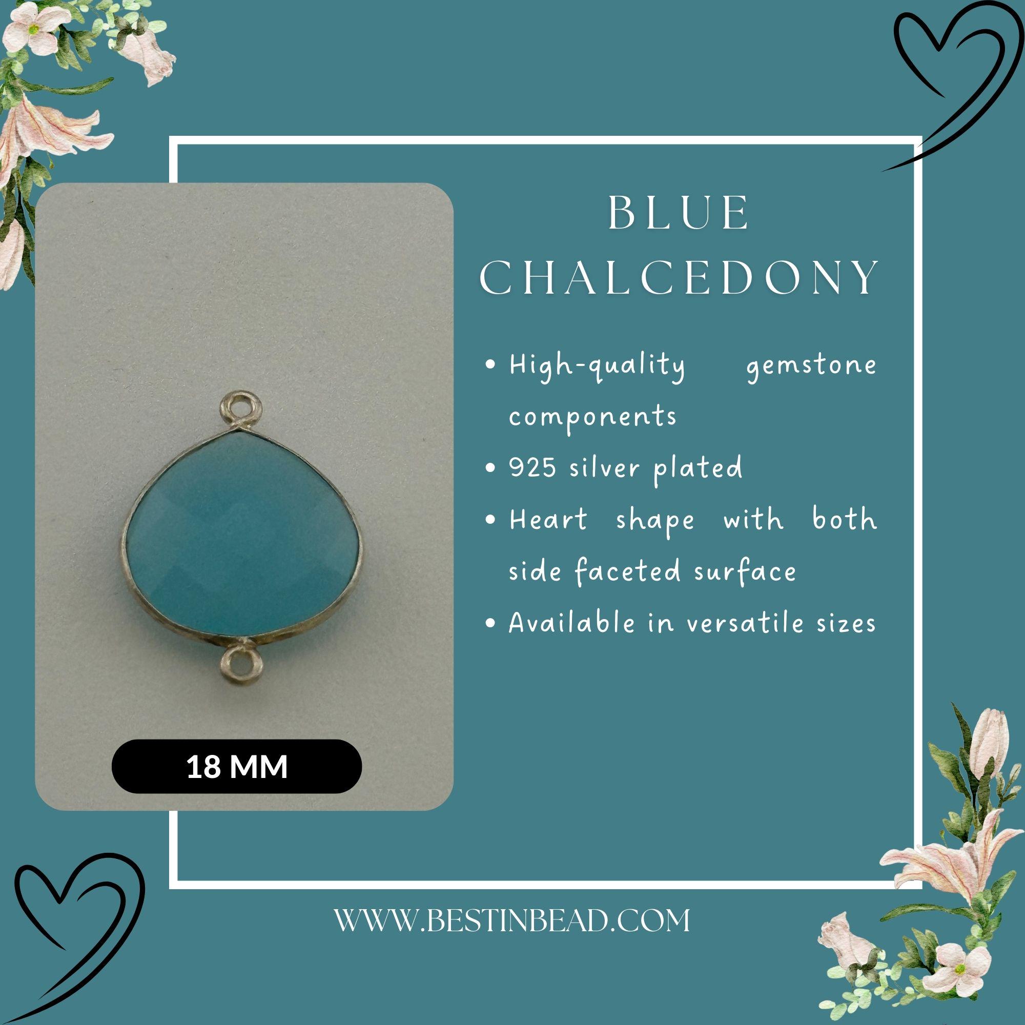 Pendentif Coeur En Calcédoine - Marque OxcmoBijoux, Neuf Avec étiquettes, EAN 3666508002129