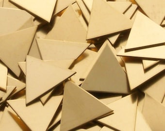 Bronze Triangle Stamping Blanks - 18 Gauge, metal hand stamping blanks, stamping supplies geometric stamping blank, Bopper, pendant blanks