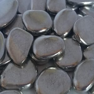 Pietre tascabili in peltro - Grandi (~1") - Quantità 3 o Piccole (~3/4") - Quantità 5, pietre di preoccupazione, pietre tascabili, pietre di peltro, mantra positivo