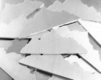 Aluminum Mountain Stamping Blanks - 12 Gauge, various sizes available - use drop down menu to make your size selection