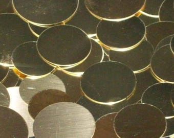 Solid Brass Discs - 8 , 14 - 24 gauge, various sizes 3" - 3/8", use drop down menu