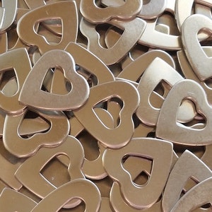 Pewter Heart Washer Stamping Blanks, Bopper, heart stamping blanks, metal stamping blanks, Bopper
