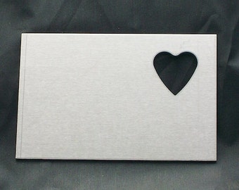 Aluminum Wallet Inserts w/ 3/4" Heart Cut Out - Qty 1