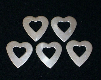 Nickel Silver Heart Washers