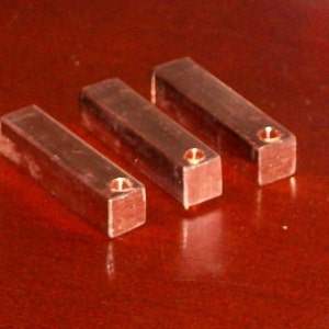 Copper 3/8&quot; Square Bars - Qty 3