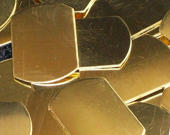 NuGold Plain Dog Tag Stamping Blanks - 3/4" x 1 1/8" - Qty 5 - Sale Item - use drop down menu to choose gauge (14, 16, 18, 20 or 22 gauge)