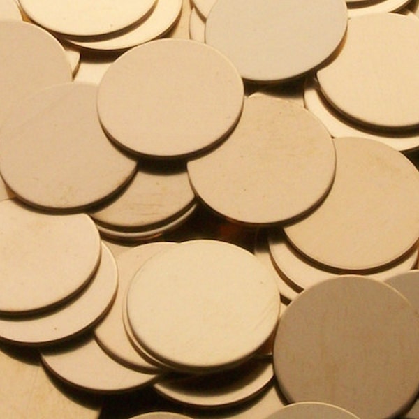 Bronze Discs - 20 Gauge, metal stamping blank, stamping disc, Bopper, stamping supplies, bronze round, stamping circle, etching, engraving