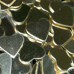 Brass Hearts - 1&quot; x 22 gauge - Qty 5