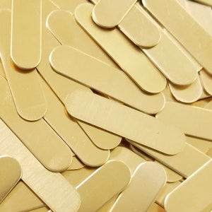 NuGold Oblong Tags - 3/8&quot; x 1  1/2&quot; x 20 gauge - Qty 12
