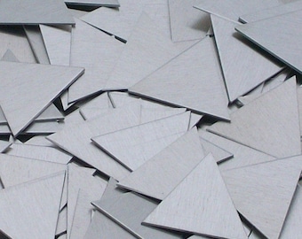 Aluminum Triangles - 1 1/4" x 20 Gauge - Qty 3, stamping blanks, metal blanks, stamping supplies, geometric stamping blanks