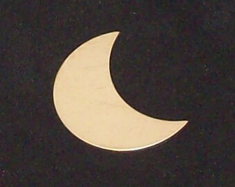 Nickel Silver Moon Stamping Blanks - 22 Gauge - various sizes - use drop down menu for pricing, quantities and available sizes - Sale Item