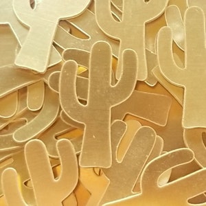 NuGold Cactus Metal Hand Stamping Blanks - 18 Gauge