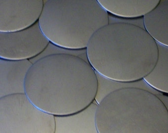 Nickel Silver Discs - 20 Gauge, stamping blanks, metal blanks, stamping discs, stamping round, Bopper, silver substitue, hand stamping blank