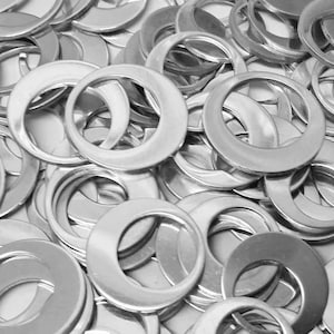 Pewter Offset Washers Stamping Blanks - 18 Gauge - Qty 5, hand stamping metal supplies, Bopper
