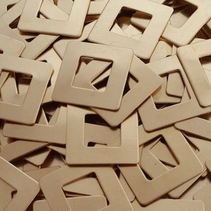 Bronze Square Washers - 20 Gauge - Qty 5, Bronze Hand Stamping Blanks, Stamping Supplies, Bopper, Washer Blanks, Stamping Supplies