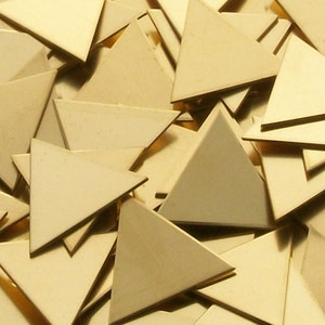 Triangles NuGold - Calibre 18, flans d&#39;estampage, flans en métal, calibre 18, fournitures d&#39;estampage flan d&#39;estampage géométrique, Bopper, flans d&#39;estampage à la main