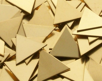 NuGold Triangles - 18 ga, stamping blanks, metal blanks, 18 gauge, stamping supplies geometric stamping blank, Bopper, hand stamping blanks