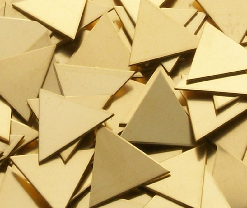 stamping supplies hand stamping blanks metal blanks Bopper geometric stamping blanks stamping blanks 20 Gauge# NuGold Triangles