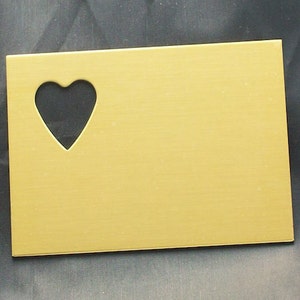 Inserto de billetera NuGold con corte de corazón de 3/4" - Calibre 18