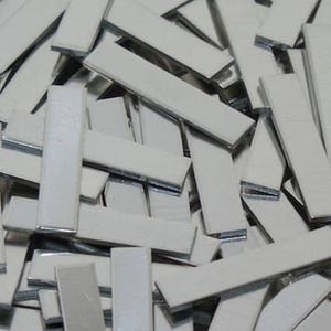 Pewter Stamping Blanks - 18 Gauge - tags that are 5/8" wide and greater, rectangular blank, stamping strip, stamping plate, engraving blank