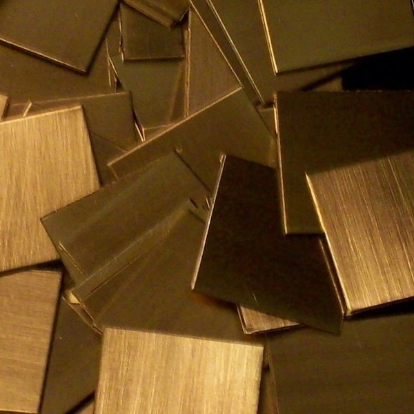 Bronze Squares - 18 Gauge, C220, hand stamping blanks, etching blanks, engraving blanks, metal stamping blanks, rectangular blanks, square