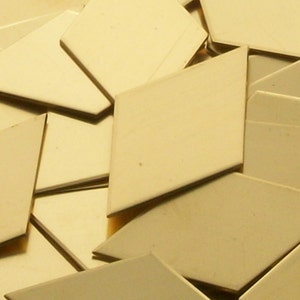 NuGold Diamonds - 20 Gauge, metal stamping blanks, geometric blanks, hand stamping blanks, stamping supplies, Bopper, embossing