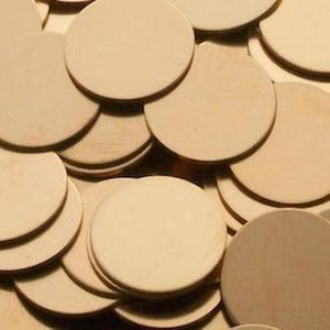 Bronze Disc Stamping Blanks - 20 Gauge - various sizes: 3&quot; - 3/8&quot; - Use drop down menu to view price, quantity and size selection