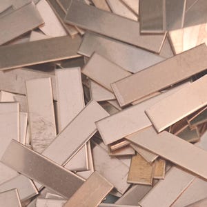 Copper Tag Stamping Blanks - 18 Gauge - various lengths & widths, use drop down menu to choose, custom sizes available, USA Made!