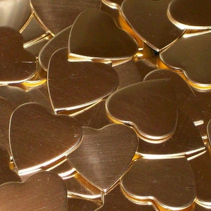 NuGold Heart Stamping Blanks, Stanzrohlinge, Metallrohlinge, Herzblanks, Bopper, Gravurrohlinge, Ätzrohlinge